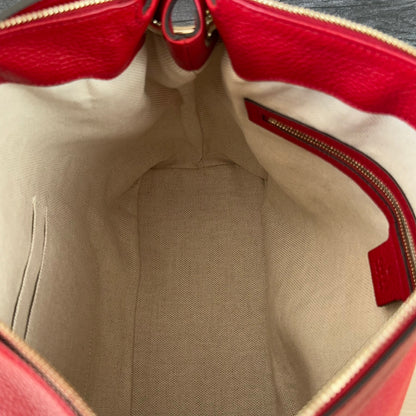 Authentic Preowned Red Soho Convertible Hobo Leather Bag