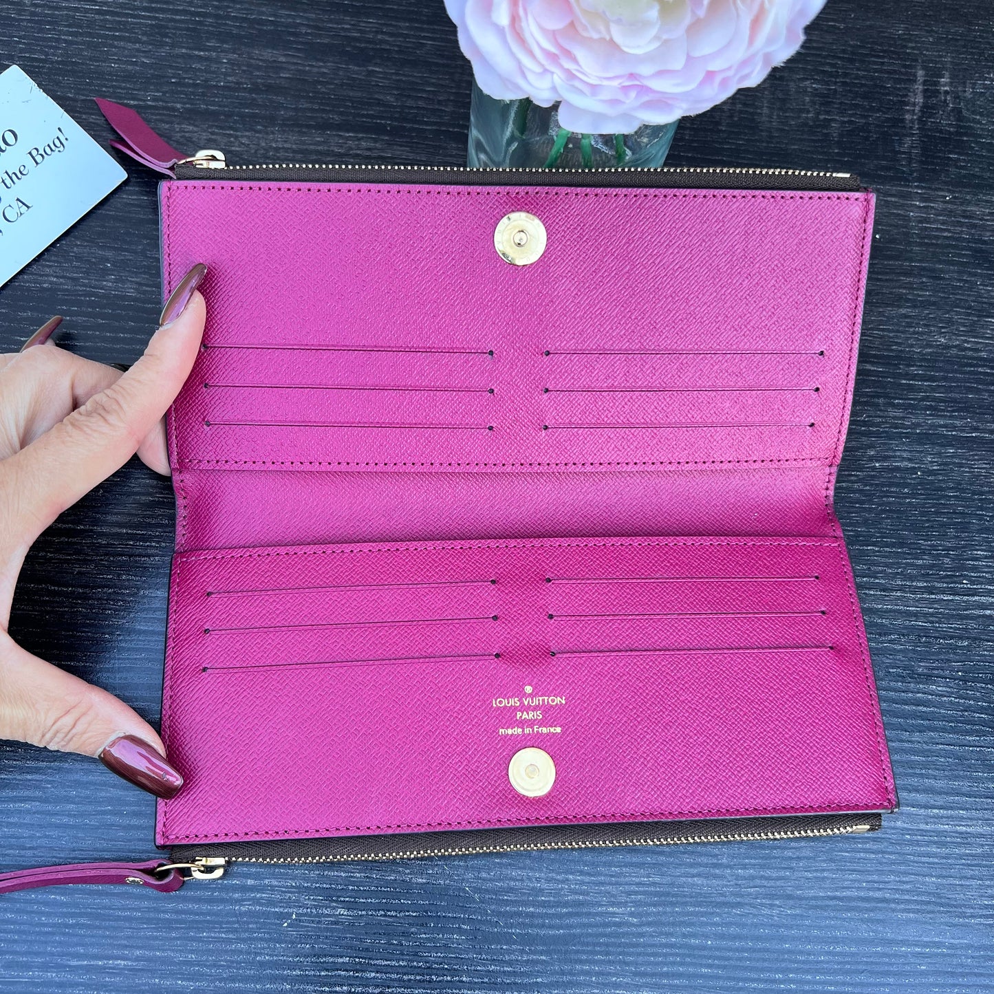 Adele Fuchsia Monogram Canvas Wallet