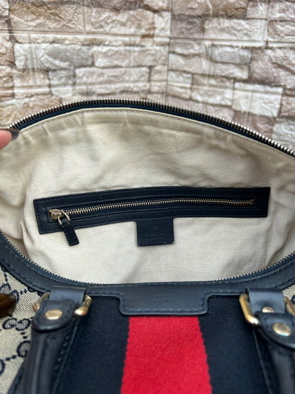 Navy Blue Boston Vintage Web Crossbody Bag
