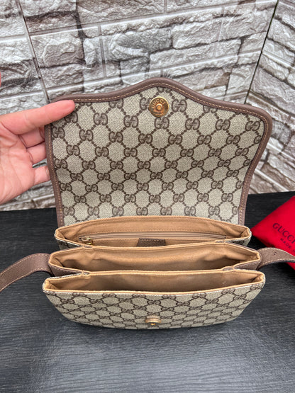 Vintage Sherry Line Crossbody Flap Bag