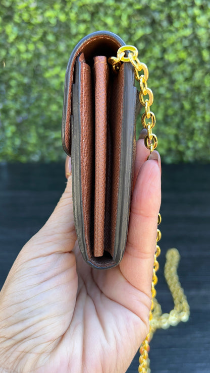 Sarah Monogram Wallet New Model with Wallet to Clutch