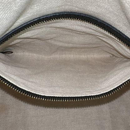 RARE BLACK LEATHER TRIM Medium GG Boston Vintage Web Bag