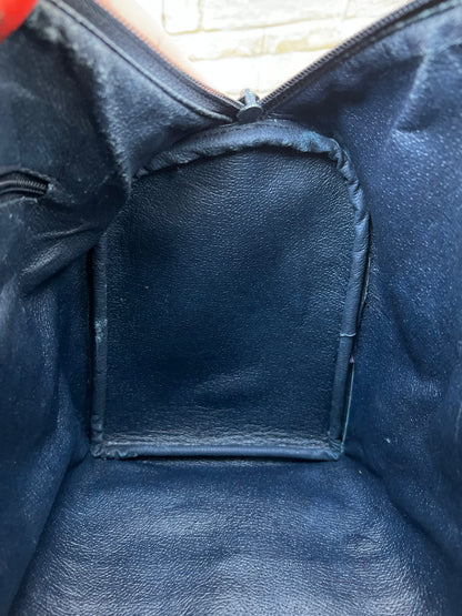 Vintage GG Supreme Navy Blue Boston Bag