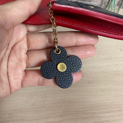 Limited Edition Empreinte Bloom Flower Emilie Wallet Marine Rouge