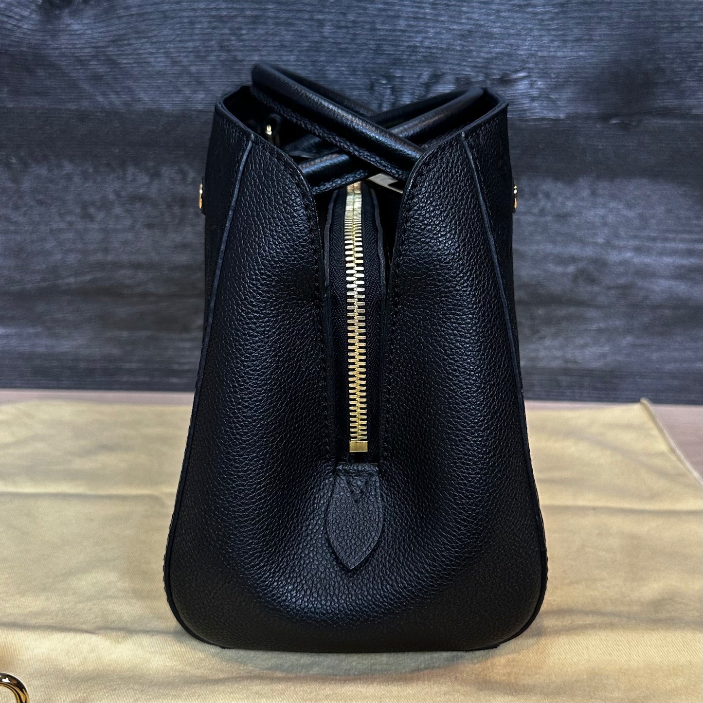 Montaigne BB Black Empreinte Leather