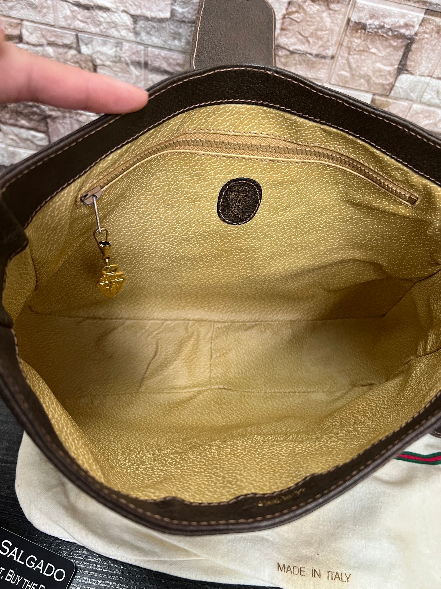 Vintage GG Supreme Sherry Line Equestrian Saddle Boots  Shoulder Bag