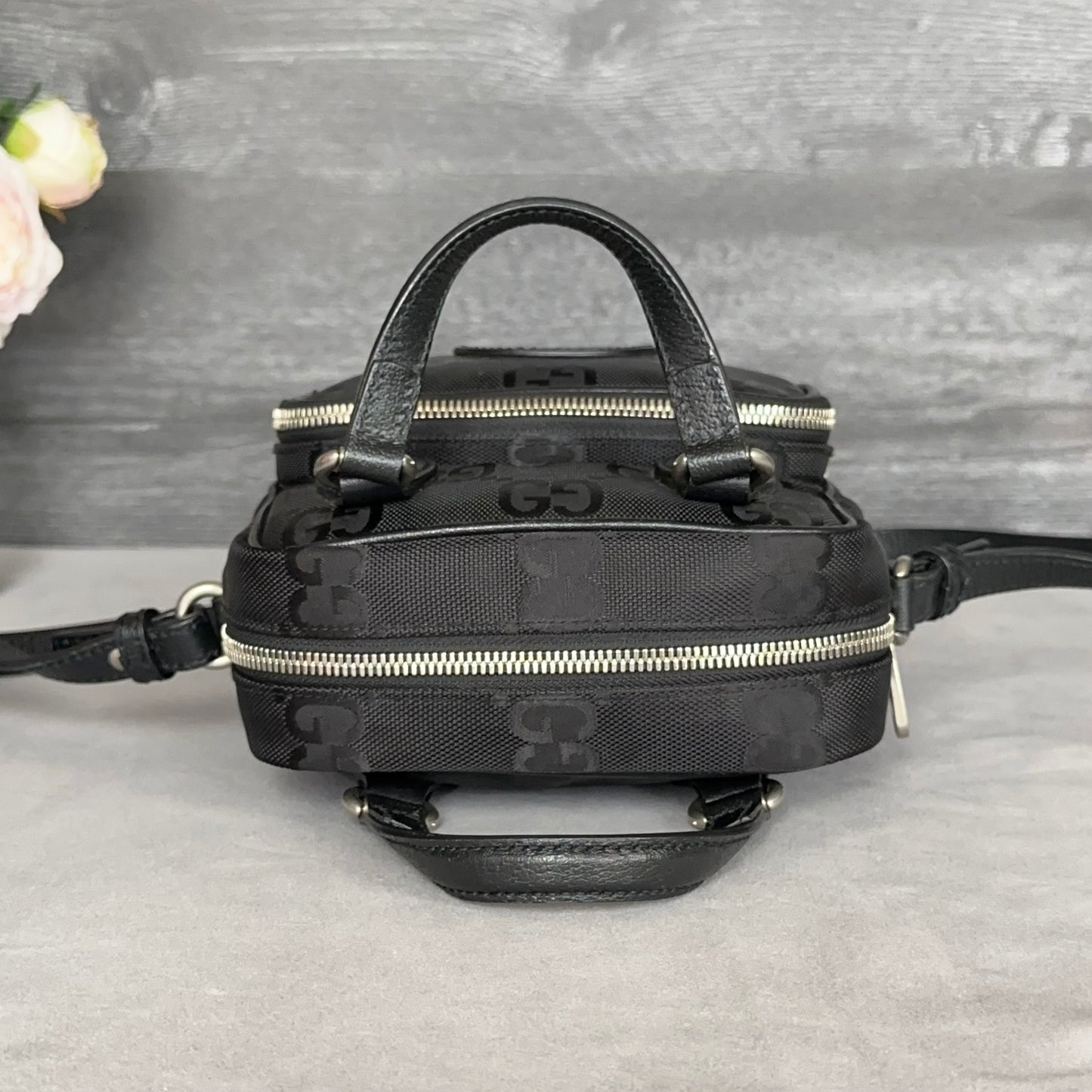 GG Black Econyl Off The Grid Crossbody Bag