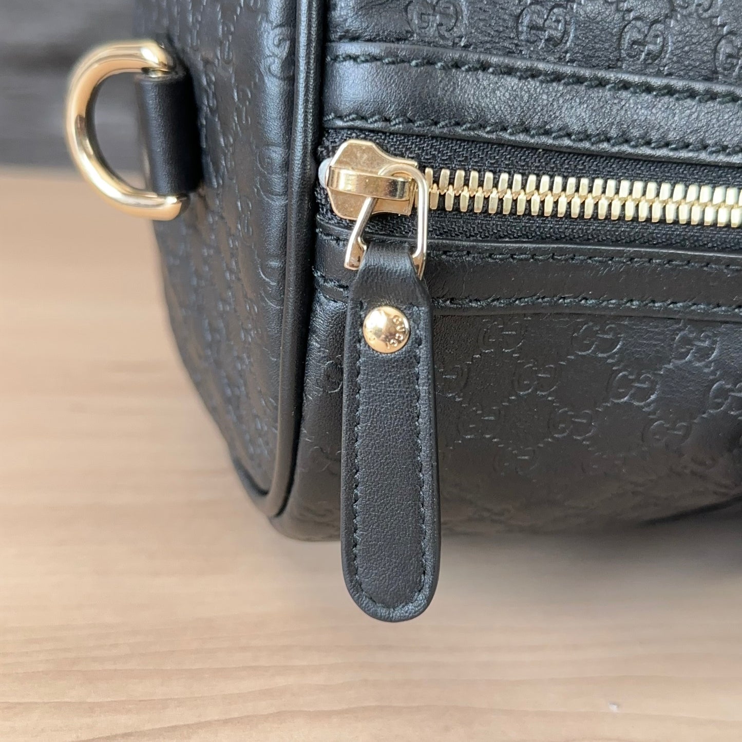 Gucci Guccissima Boston Bag Black