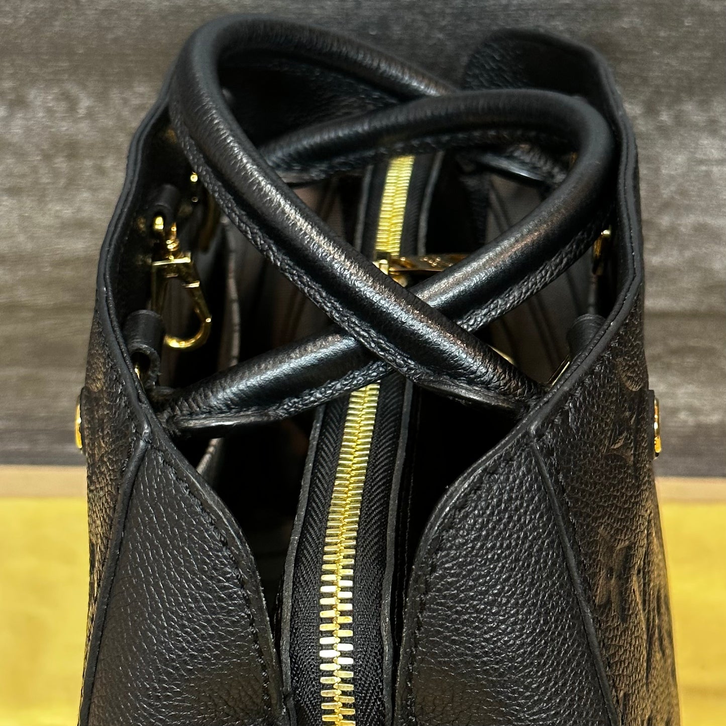 Montaigne BB Black Empreinte Leather