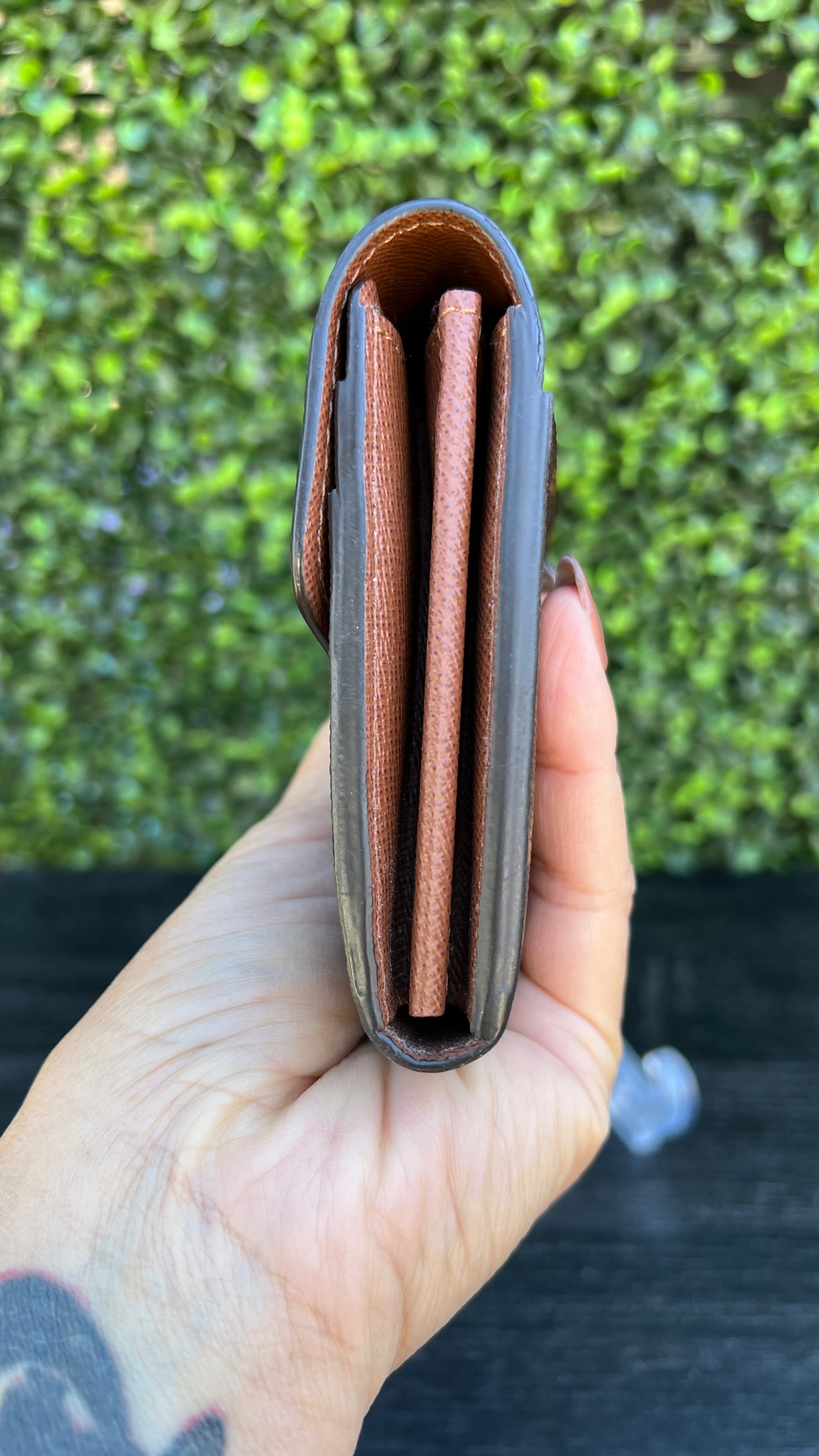 Sarah Monogram Wallet New Model with Wallet to Clutch