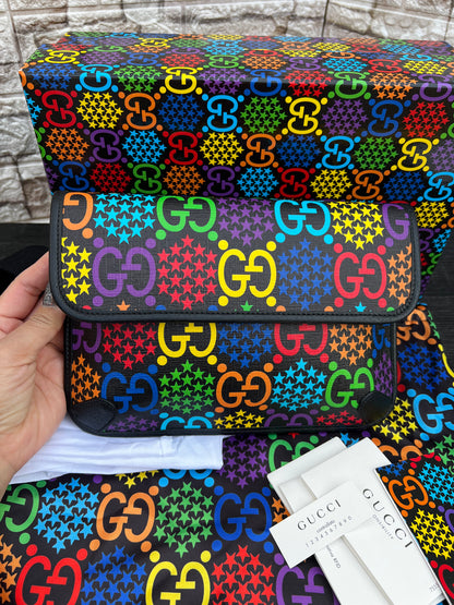 GG Supreme Coated Canvas Psychedelic Belt Bag