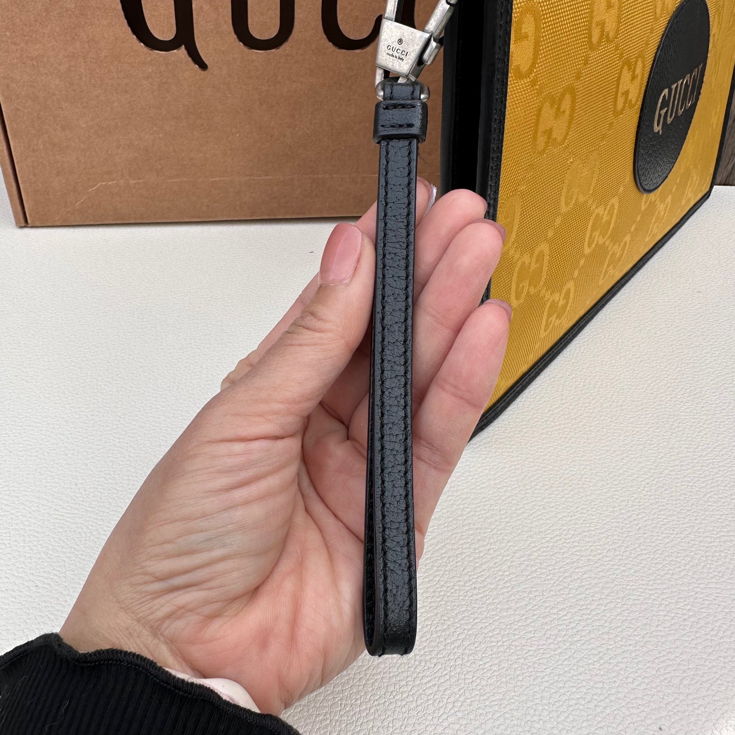 "Off The Grid" Econyl Wristlet Clutch Yellow