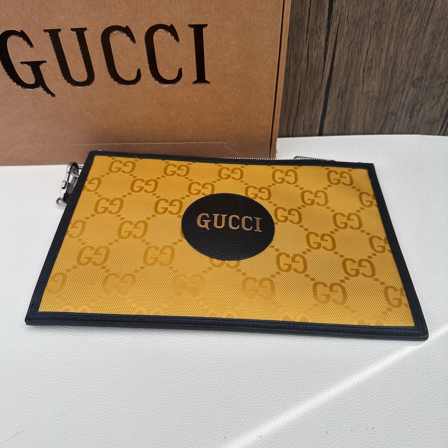 "Off The Grid" Econyl Wristlet Clutch Yellow
