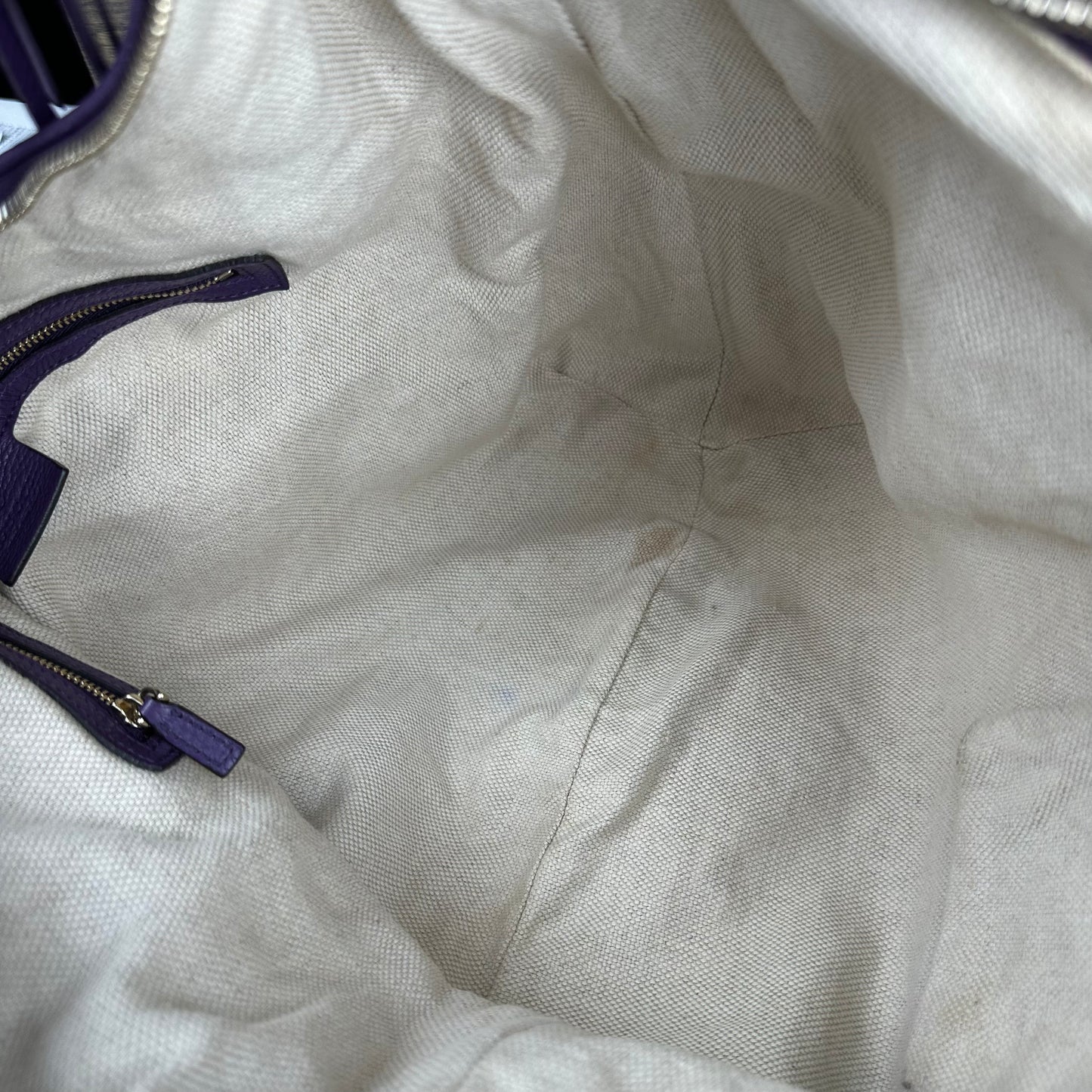 Large Soho Purple Leather Hobo Bag