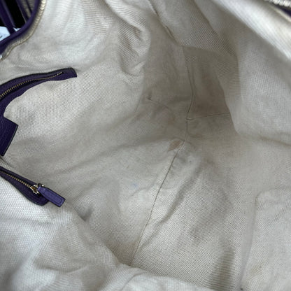 Large Soho Purple Leather Hobo Bag