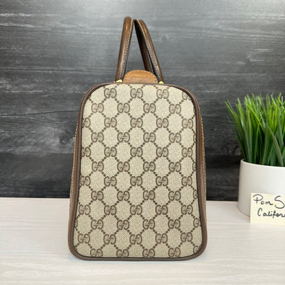 Vintage Gucci Sherry Line Web Boston Bag