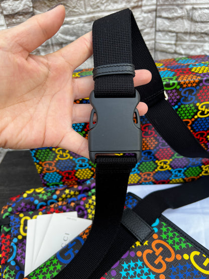 GG Supreme Coated Canvas Psychedelic Belt Bag