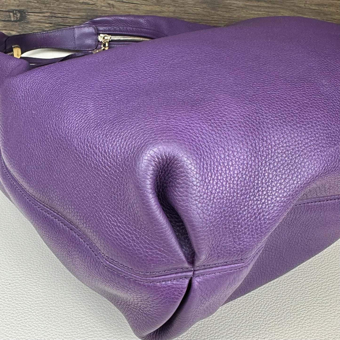 Large Soho Purple Leather Hobo Bag