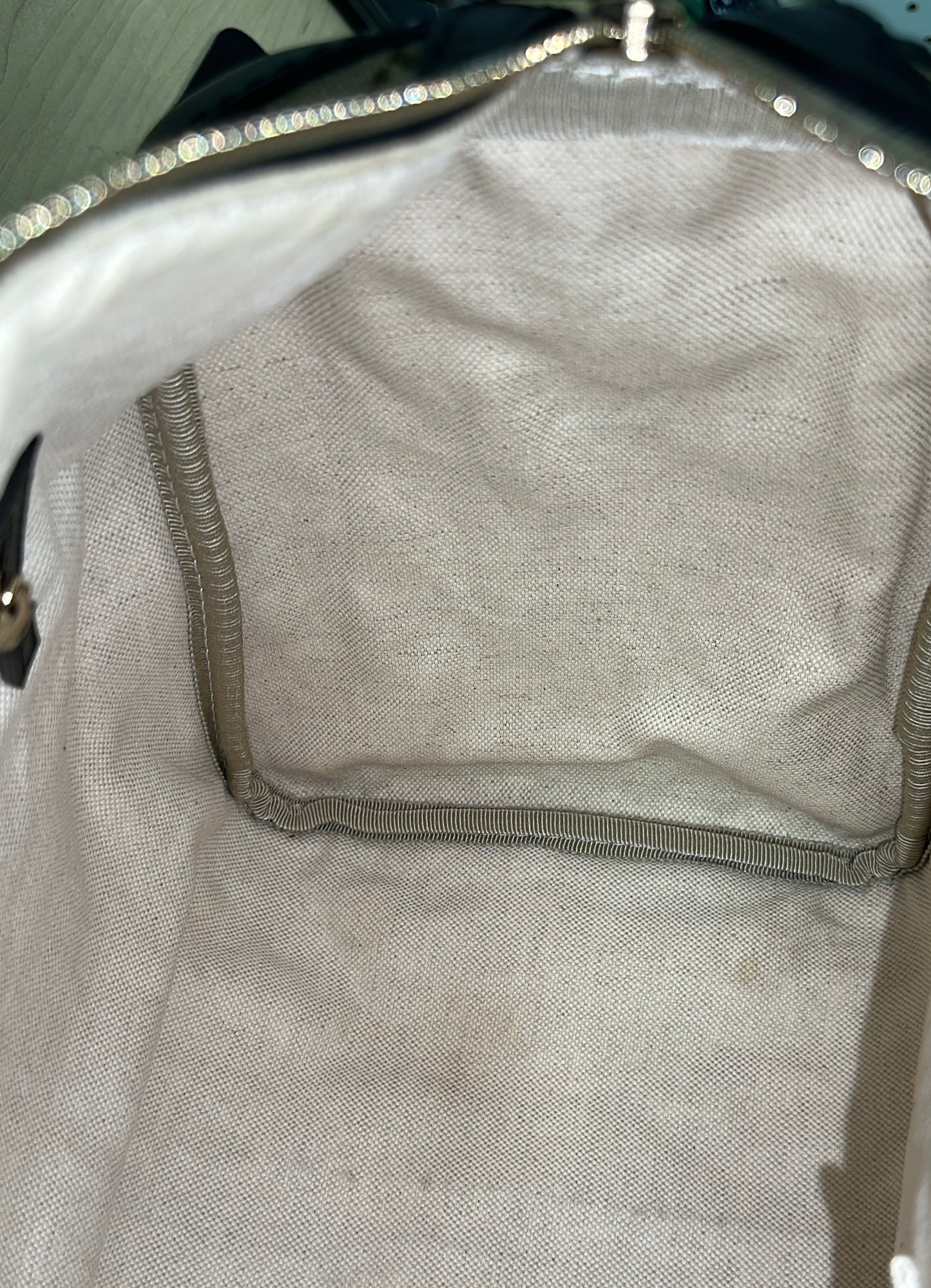 RARE BLACK LEATHER TRIM Medium GG Boston Vintage Web Bag