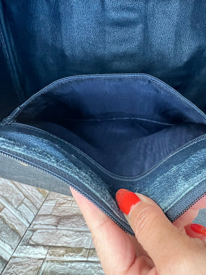Vintage GG Supreme Navy Blue Boston Bag