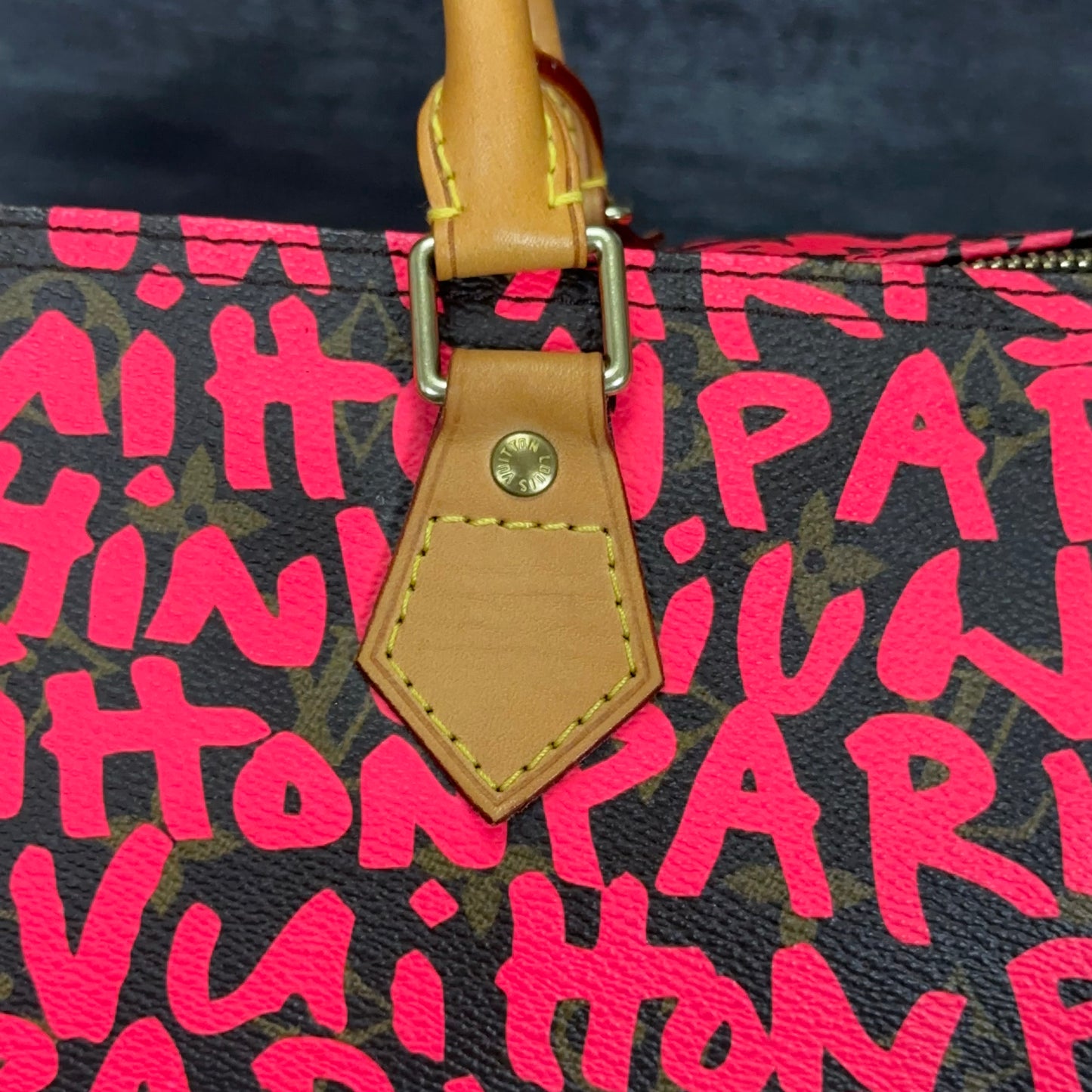 Authentic Pre-Owned Limited Edition Stephen Sprouse Graffiti Speedy 30 in Fuschia Pink