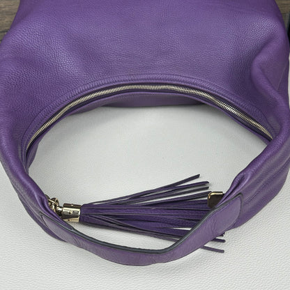 Large Soho Purple Leather Hobo Bag