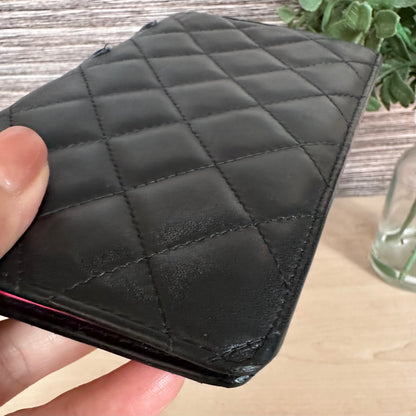 Chanel Black Cambon Ligne Bifold Long Wallet