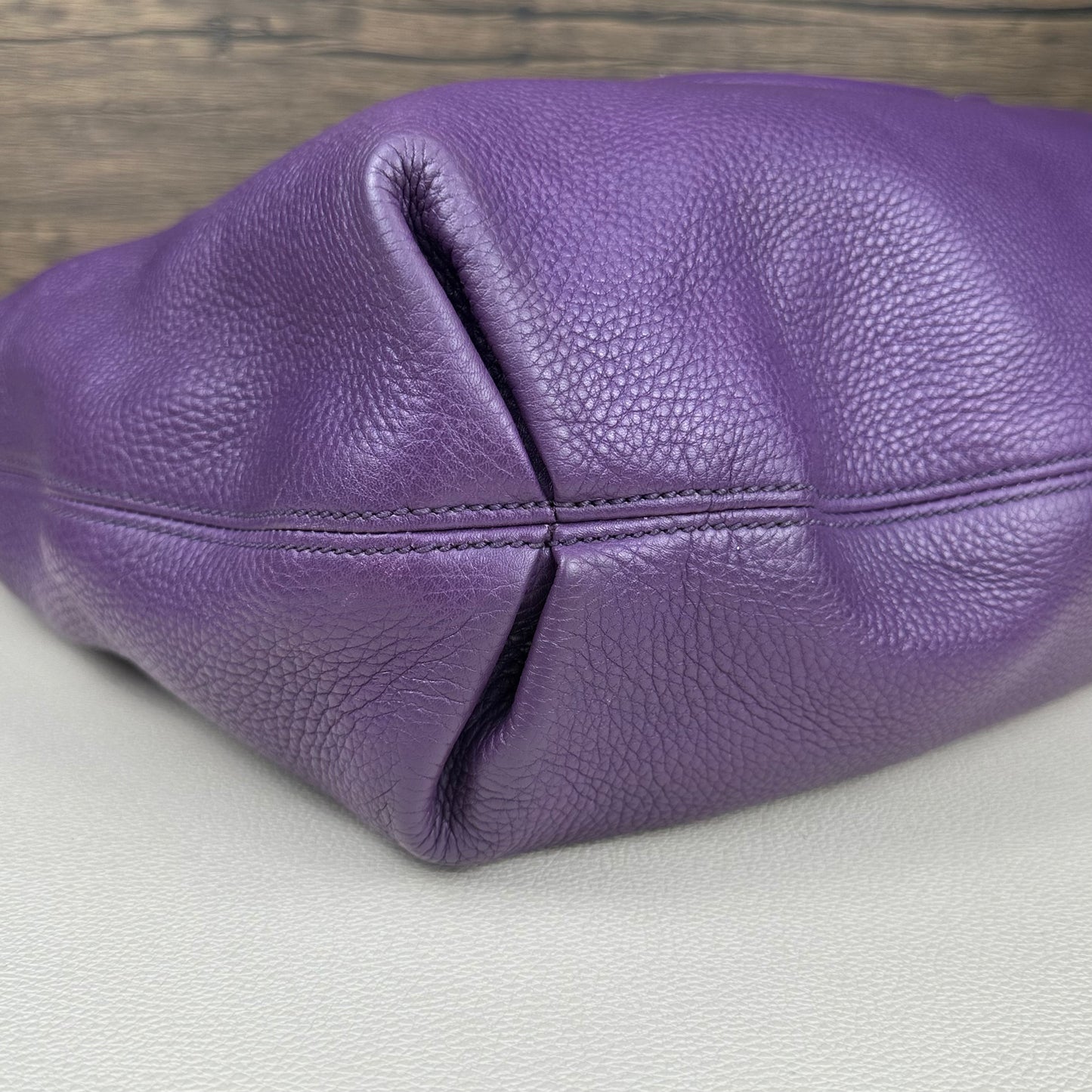 Large Soho Purple Leather Hobo Bag