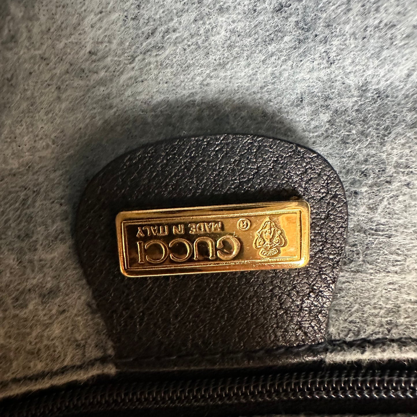 Vintage Web Navy Blue Crossbody Bag